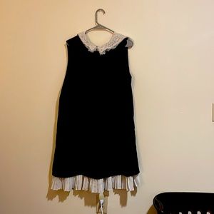 Black cocktail dress with lace